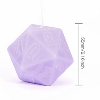 2x Dice Candle | 55mm Candle Dice with Carton Packaging (Purple/Green)