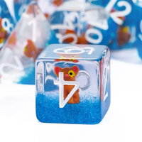 The Enchanted Kitty Cat Dice Set | 7-Dice DND Feline Themed Dice