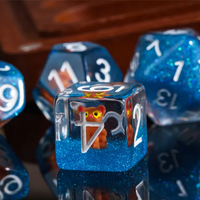The Enchanted Kitty Cat Dice Set | 7-Dice DND Feline Themed Dice