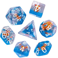 The Enchanted Kitty Cat Dice Set | 7-Dice DND Feline Themed Dice