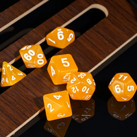 Sunburst Orange Semi-Opaque Acrylic 7-Dice Set - Perfect Starter Kit for RPG Enthusiasts