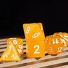 Sunburst Orange Semi-Opaque Acrylic 7-Dice Set - Perfect Starter Kit for RPG Enthusiasts