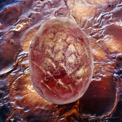 Pink Dragon Egg Soap with Hidden 7-Piece Dice Set