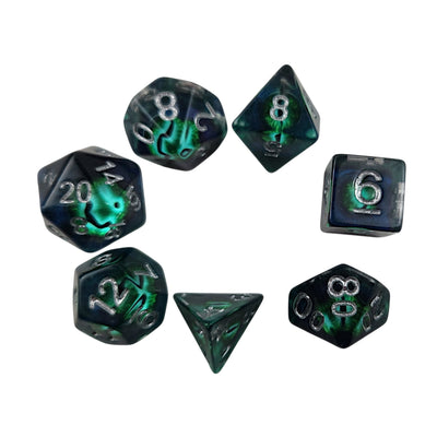 Dragon Eye Dice Set (blue/green)