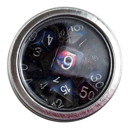Dragon Eye Dice Set — Purple, Blue & Bright Pink