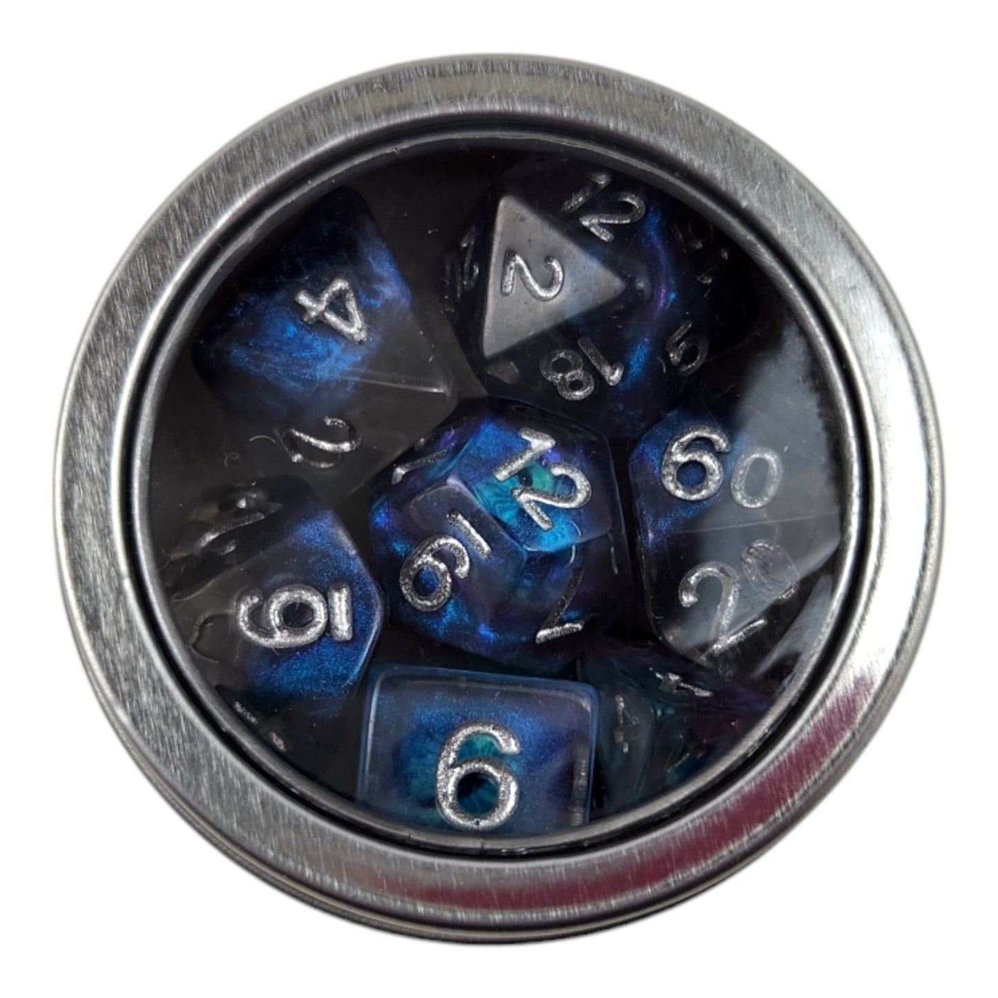 Dragon Eye Dice Set — Purple, Blue & Teal