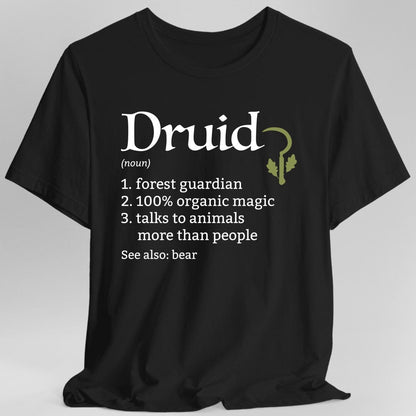 Druid Class Definition T-Shirt – Funny DnD Definition Tee