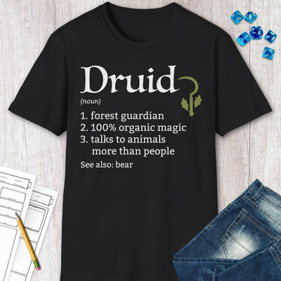 Druid Class Definition T-Shirt – Funny DnD Definition Tee