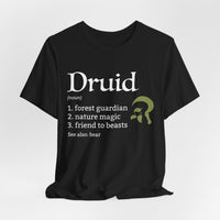 Druid Class Definition T-Shirt – Funny DnD Definition Tee