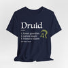 Druid Class Definition T-Shirt – Funny DnD Definition Tee