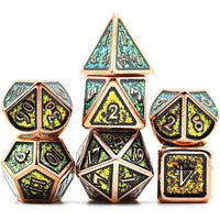 Druidic Dwarven Metal Plating Dice Set