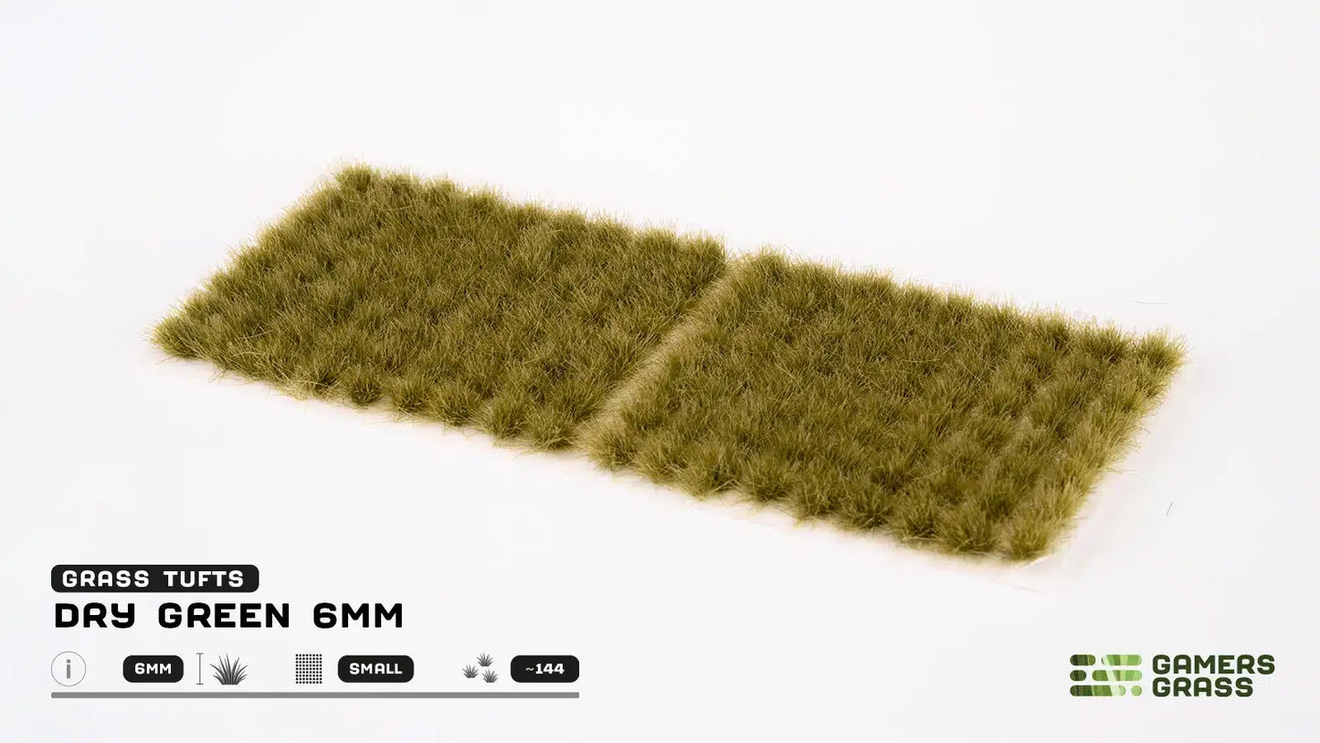 Gamers Grass | Grass Tuft | Small 6mm | Dry Green