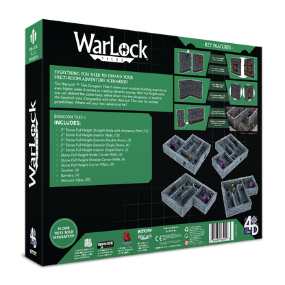 WarLock Tiles: Dungeon Tiles II - Full Height Stone Walls Expansion