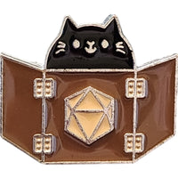 Dungeon Master Cat enamel pin