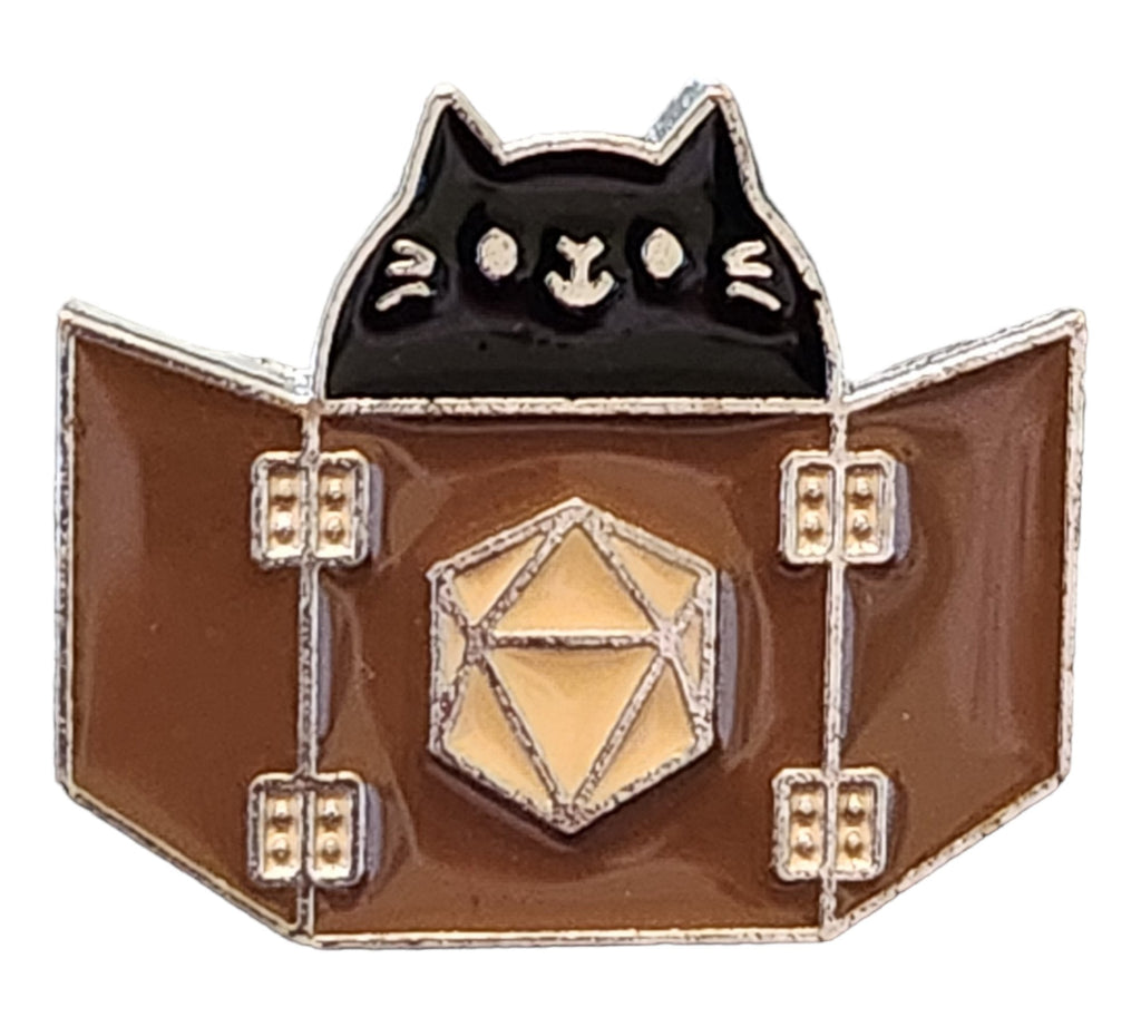 Dungeon Master Cat enamel pin