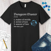 Dungeon Master Definition T-Shirt – Funny DnD DM Definition Tee