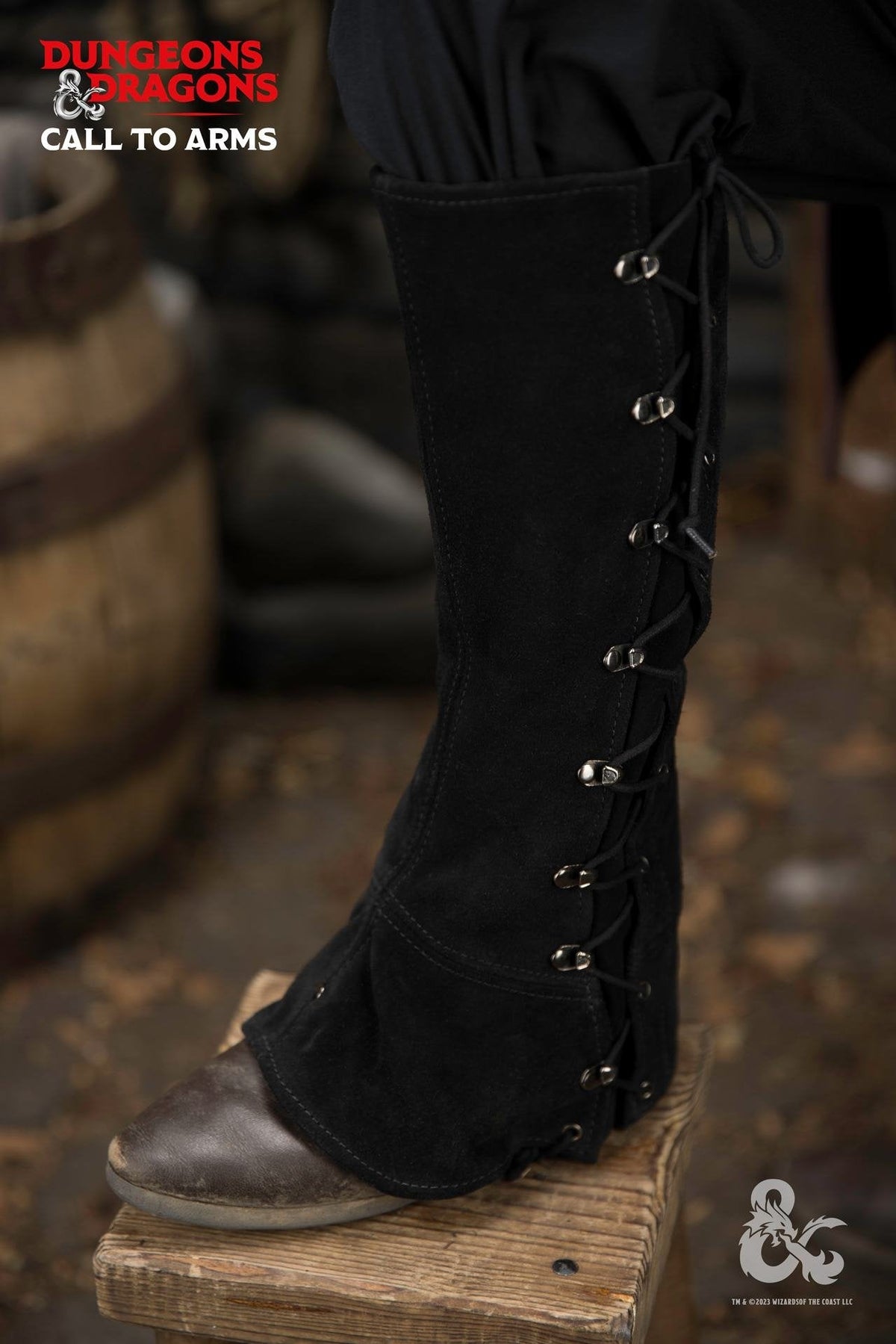 Dungeons & Dragons Leather Gaiters Type 2 Black
