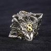 dungeons and dragons silver shaped dragon head metal hollow dice set