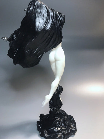 Nyx, the Goddess of the Night Statue, B&W Finish | Mythological Deities Figurine | Myths and Legends Character| Mythic Art for Gothic Decor
