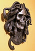 Medusa Skull Wall Plaque, Hand Painted Resin Sculpture | Mythic Gothic Wall Art | Medusa Skull Plaque for Gothic and Fantasy Home Decor, 10"