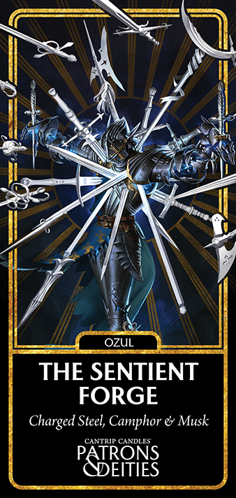 Cantrip Candles Ozul The Sentient Forge 16oz - D&D Deity Candle