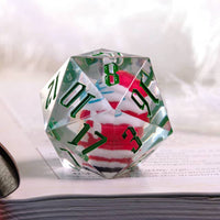 Masked Santa Holiday d20 Dice 33mm Christmas Dice (2021)