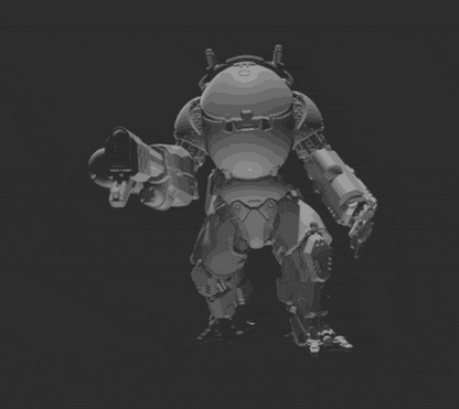 Sci-Fi Mech / Mecha Hardsuit 50mm Power Armor - Set of 4 with Multiple Accessories
