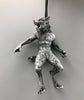 Werewolf Ornament, Grayscale, Hand Painted Resin Sculpture | Gothic Halloween Legendary Monster | Dark Folklore for Spooky Holiday Ornament