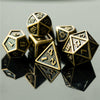 Bronze Mini Metal Dice Ancient Effect | (10mm to 15mm) 7-Dice Udixi RPG