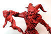 Krampus III Statue, Hand Painted Resin Sculpture, Red Finish |Mythical Creature Figurine |Unique Dark Christmas Demon, Gothic Folklore Decor