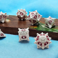Oni Metal Dice Set – 7-Piece Demon-Inspired RPG Dice