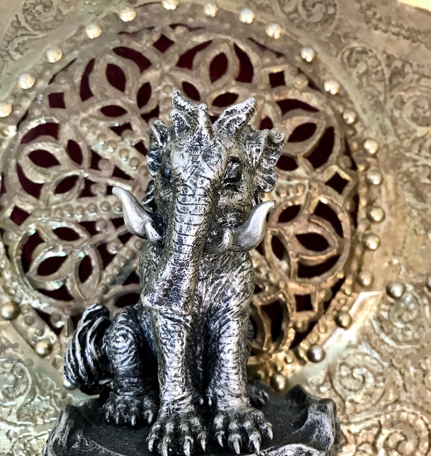 Baku Dream Guardian Statue – Hand Painted Japanese Mythology Figurine