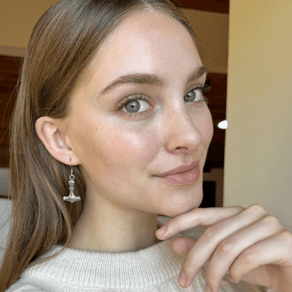 Vikings Mjolnir Stainless Steel Earrings