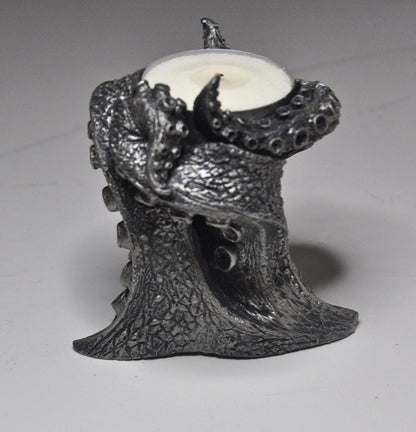 Kraken Tentacles Tea Light Holder, Hand Sculpted Resin Sculpture | Lovecraftian Tentacle Tea Light for Nautical Gift and Gothic Home Decor