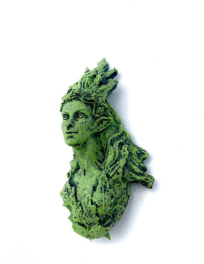 Titania the Fairy Queen Magnet Hand Painted Resin Sculpture | Mythic Fantasy Decor | Titania Elf Queen Magnet for Fantasy and Gothic Decor