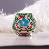 Masked Santa Holiday d20 Dice 33mm Christmas Dice (2021)