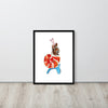 Medieval Snail Cat Framed Poster Ready to Hang Wall Art