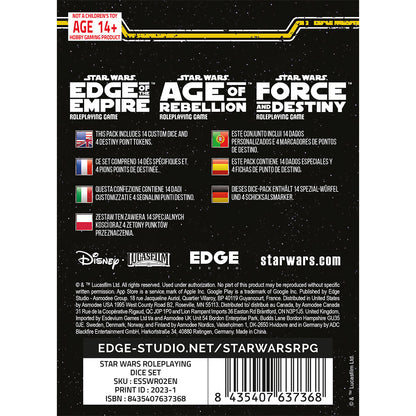 Star Wars Roleplaying Dice - Official RPG Dice Set for Age of Rebellion, Edge of the Empire & Force and Destiny