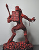 Krampus I Statue, Hand Painted Resin Sculpture, Red Finish | Mythical Creature Figurine | Unique Dark Christmas Demon, Gothic Folklore Decor