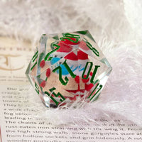 Masked Santa Holiday d20 Dice 33mm Christmas Dice (2021)