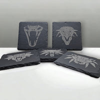 Monster Slayer Slate Coaster Set (5pc) – Schools of the Hunt
