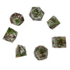 Fairy Garden sharp edge resin dice/ sand and glitter liquid core