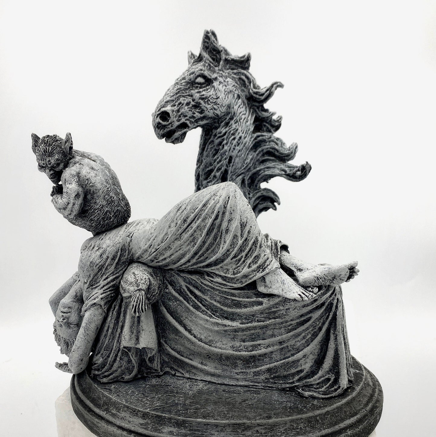 Statue of Henry Fuseli's "The Nightmare”,  Hand Painted Resin Sculpture | Victorian Gothic Figurine | Gothic Decor Dark Fantasy Gift