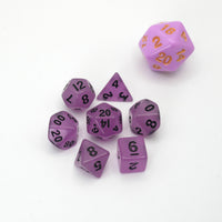 Fey Lights- 7 Piece DnD Dice Set | Mini Acrylic RPG Gaming Dice