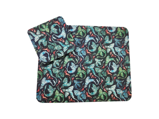 Flying Dragons Desk Set — Mousepad & Coaster for Gamers