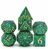 Forest Dragon Scale Metal Dice Set