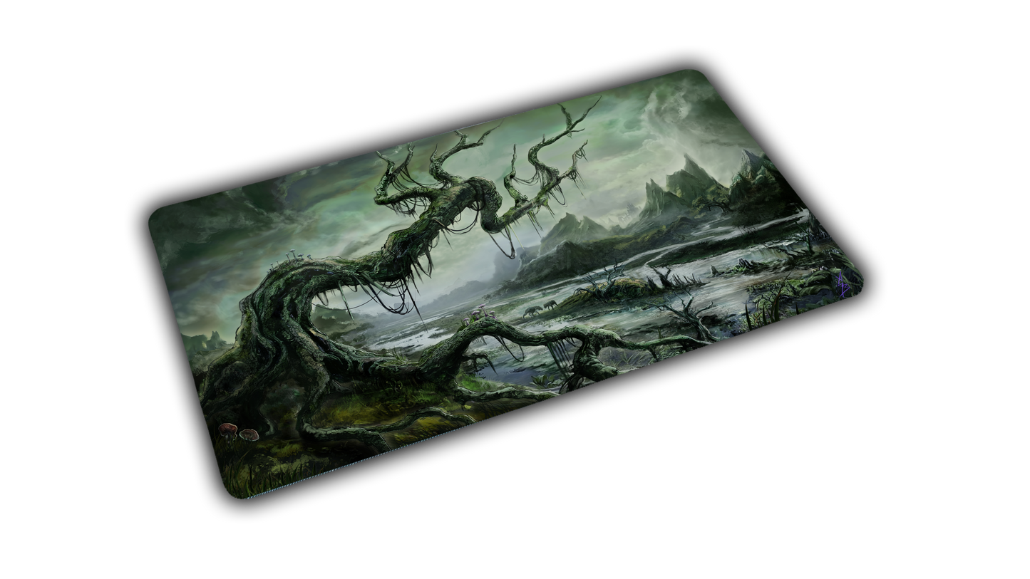 "Forsaken Swamp" —  Fallen Lands Playmat by Carlos Balarezo