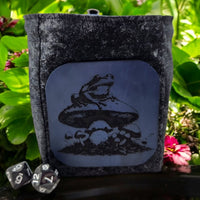 Frog and mushroom dice bag