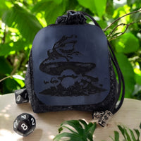 Frog and mushroom dice bag