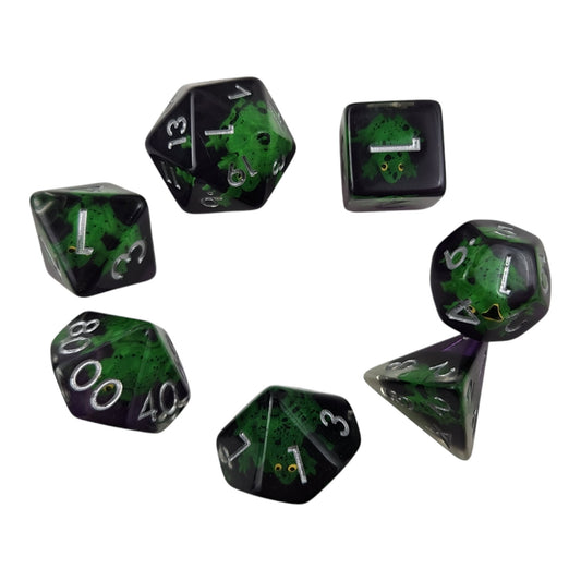 Leaping Frog 7-Piece Resin DND Dice Set